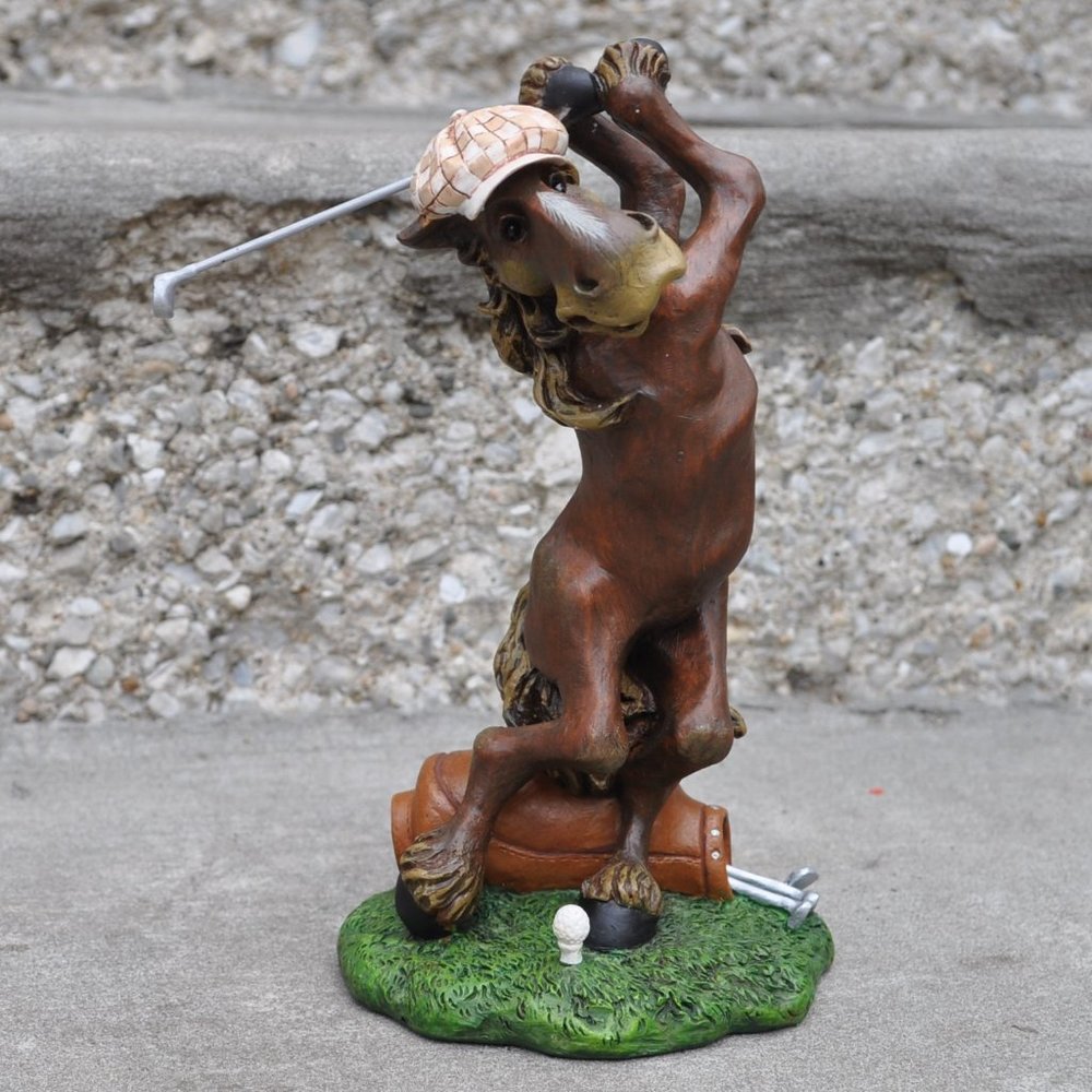 Montana Silversmiths Elmer Horse playing golf 104/3789 (356w)